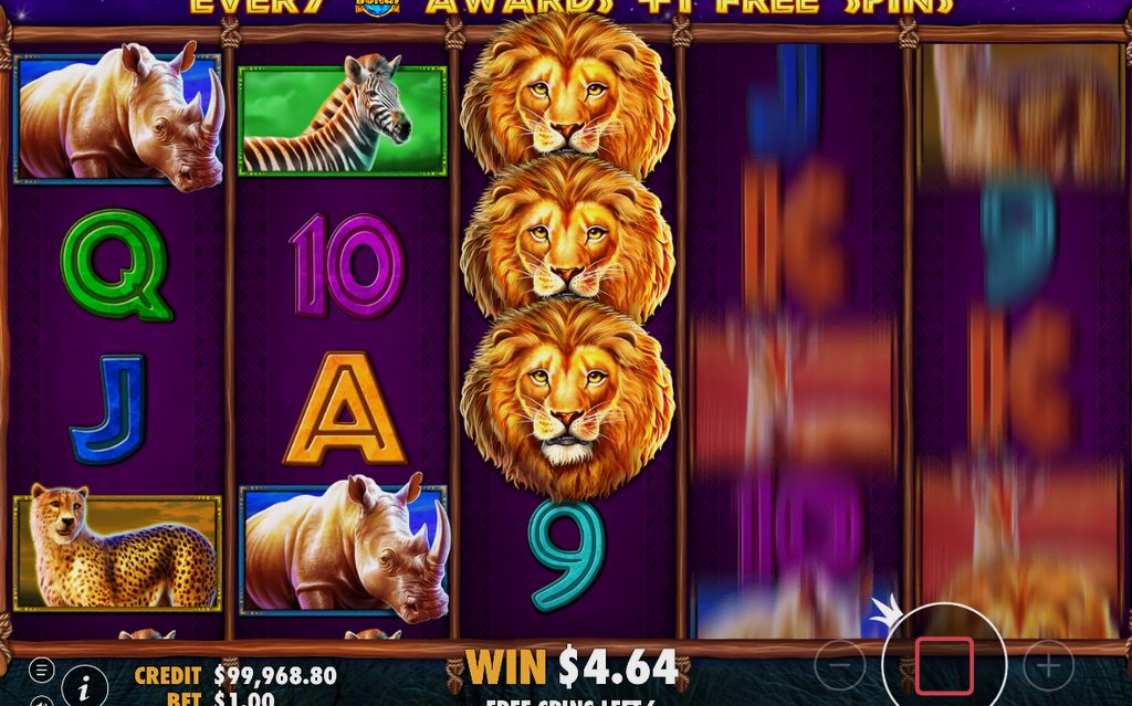 Sticky Wild Lions kept on reels 2 to 5