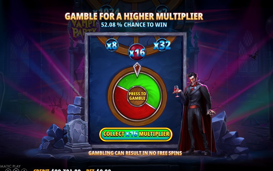 Free spins running with the starting multiplier held
