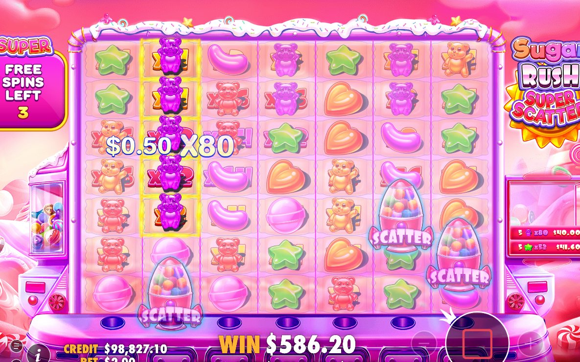 Super Free Spins round with x2 on every grid position